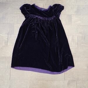 Little Marc Jacobs Pullover Tiered Velvet Mini Dress Womens Size 12A